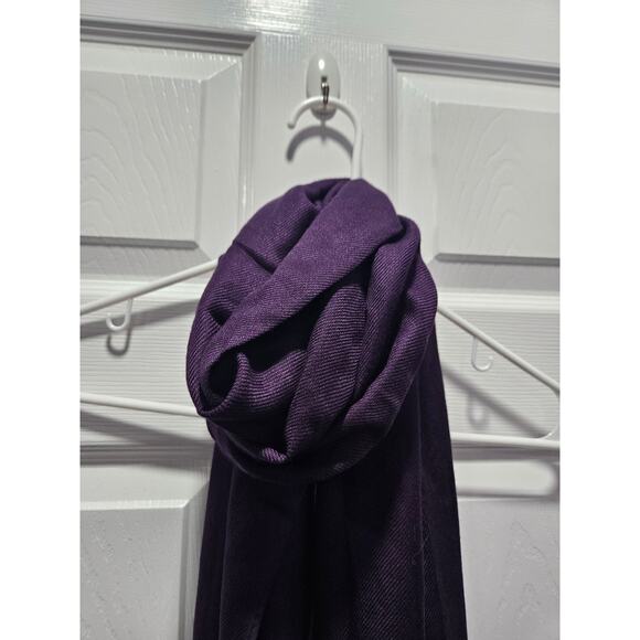 Beautiful Pashmina Silk Blend Purple Scarf Shawl Blend - Picture 3 of 12